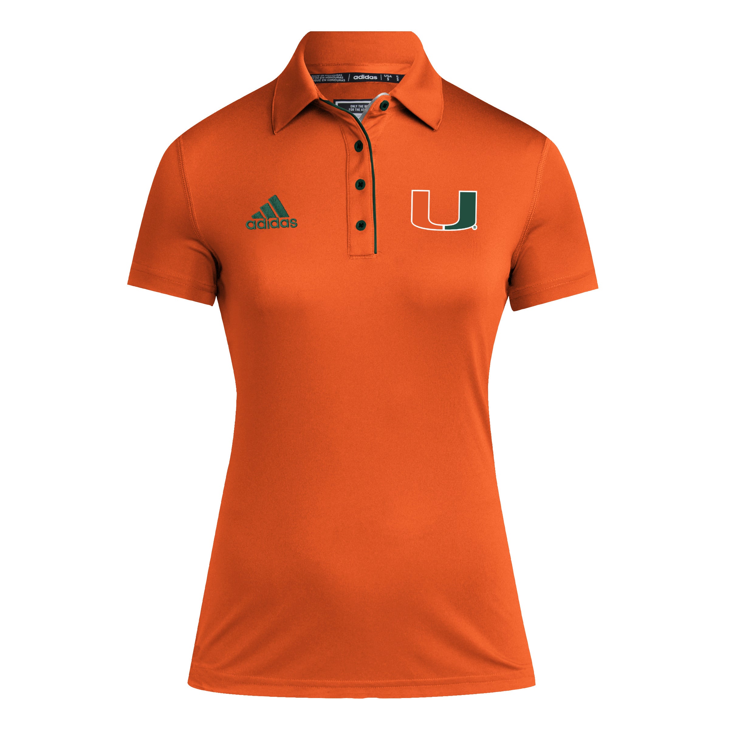 Miami Hurricanes Women s adidas 2024 Sideline AEROREADY Polo Orange