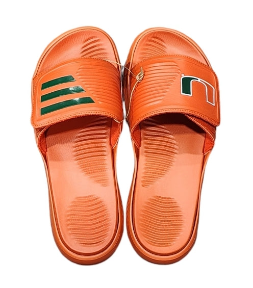 Unisex Adidas Orange Miami Hurricanes Alphabounce 2.0 Slide Sandals