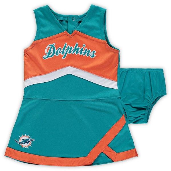 Miami Dolphins Kids 2 Piece Cheerleader Set - Aqua M-5/6