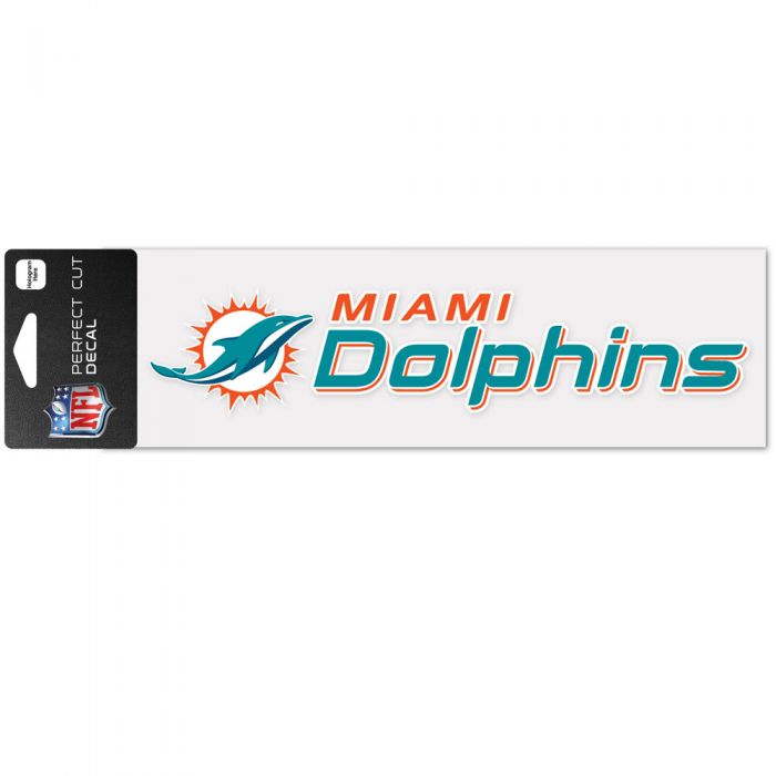 Miami Dolphins Decal 3x10 Perfect Cut Color Wordmark