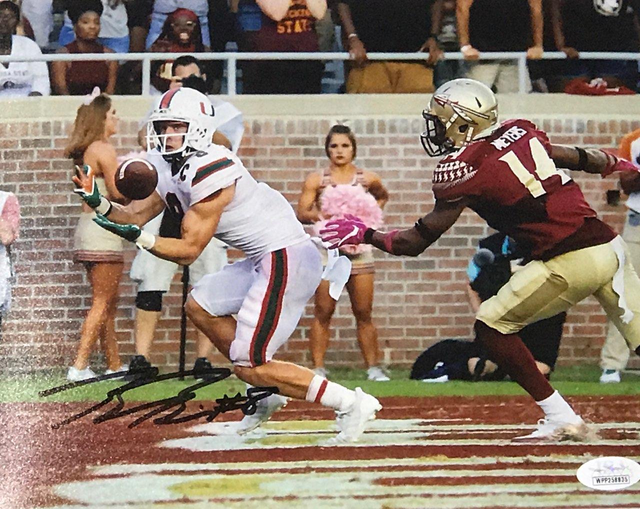 Braxton Berrios Signed Photo - BnW All White