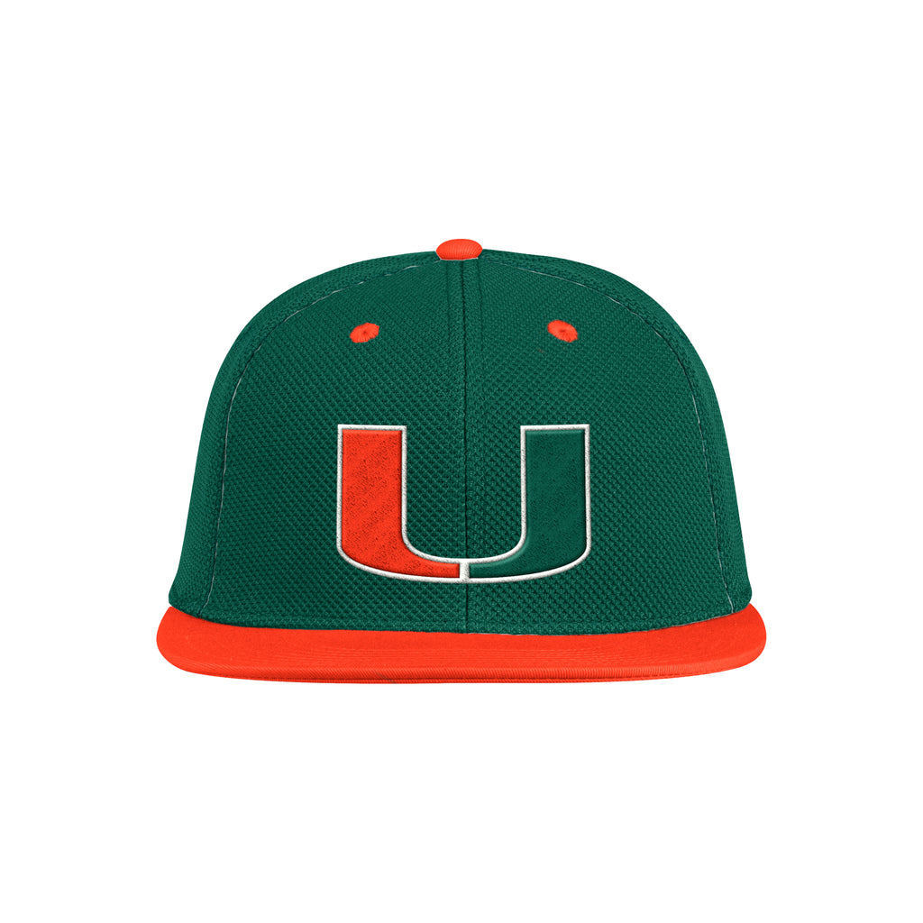 Miami Hurricanes Fitted Baseball Hat- Cream