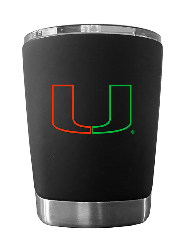 Miami Hurricanes Miami Nights Stainless Steel Sports Bottle - Black