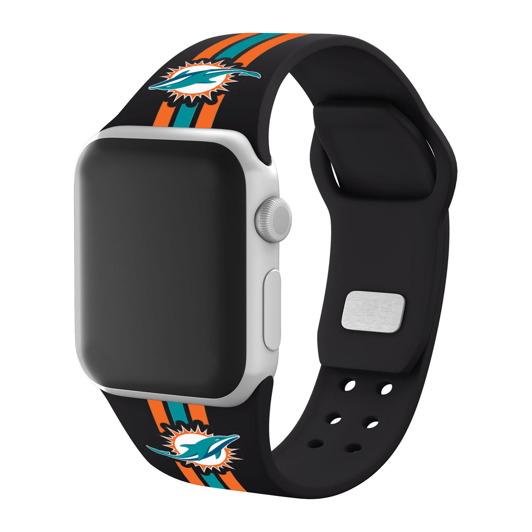 Miami Dolphins HD Apple Watch Band Stripes