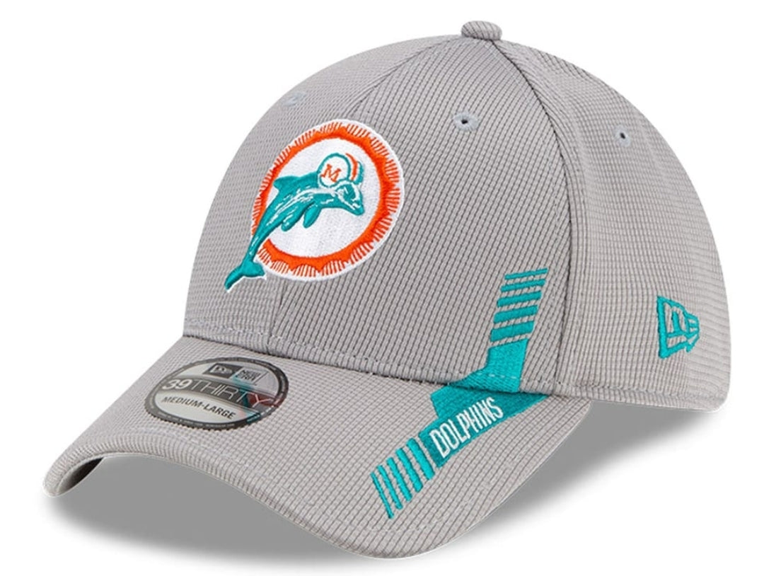 Miami Dolphins New Era 2022 Sideline Historic Logo 39Thirty Flex Fitte –  CanesWear at Miami FanWear