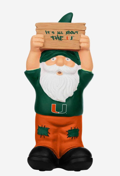 Miami Hurricanes Slogan Sign Mini Gnome