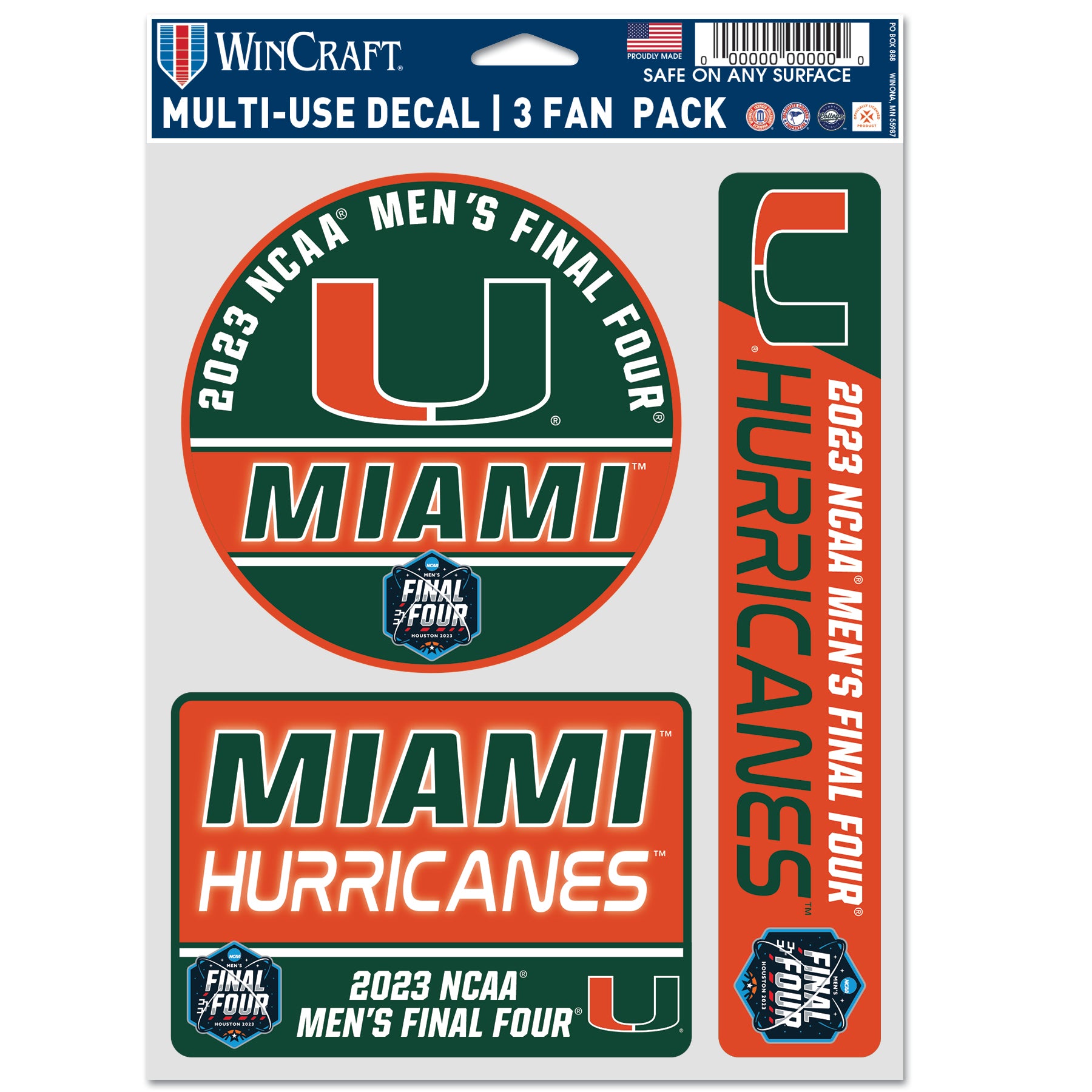 WinCraft Miami Marlins 3-Pack Decal