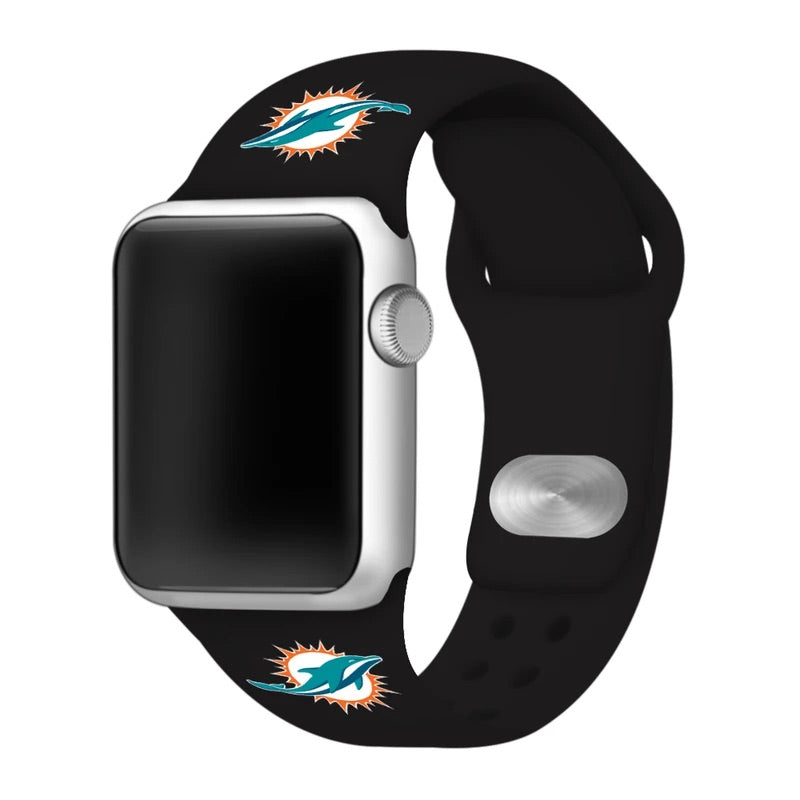 Miami Dolphins Apple Watch Band Black