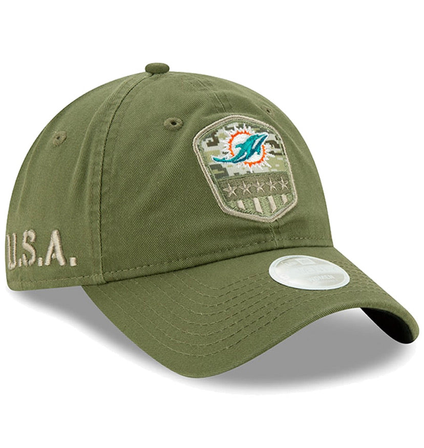 Youth New Era Camo Miami Dolphins 9TWENTY Adjustable Hat