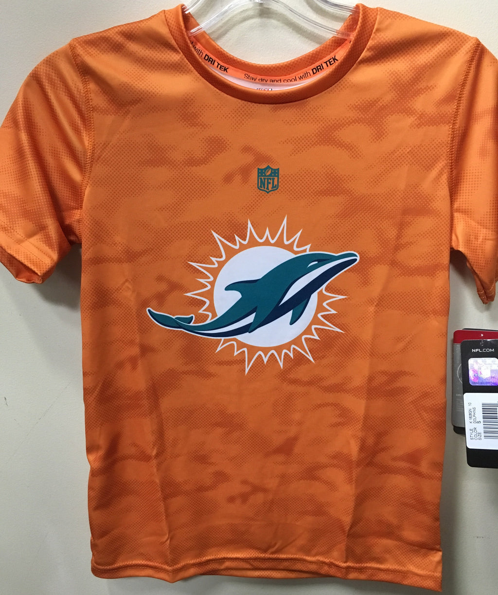 Youth Orange Miami Dolphins Team Primary Logo T-Shirt