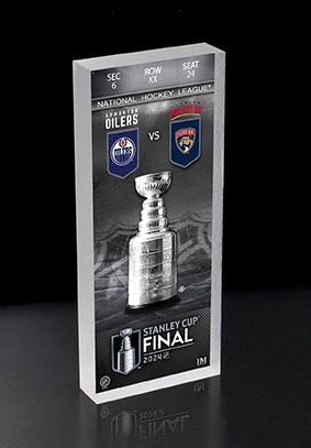 PANTHERS VS OILERS 2024 NHL STANLEY CUP FINALS  3D TICKET BLOCKART