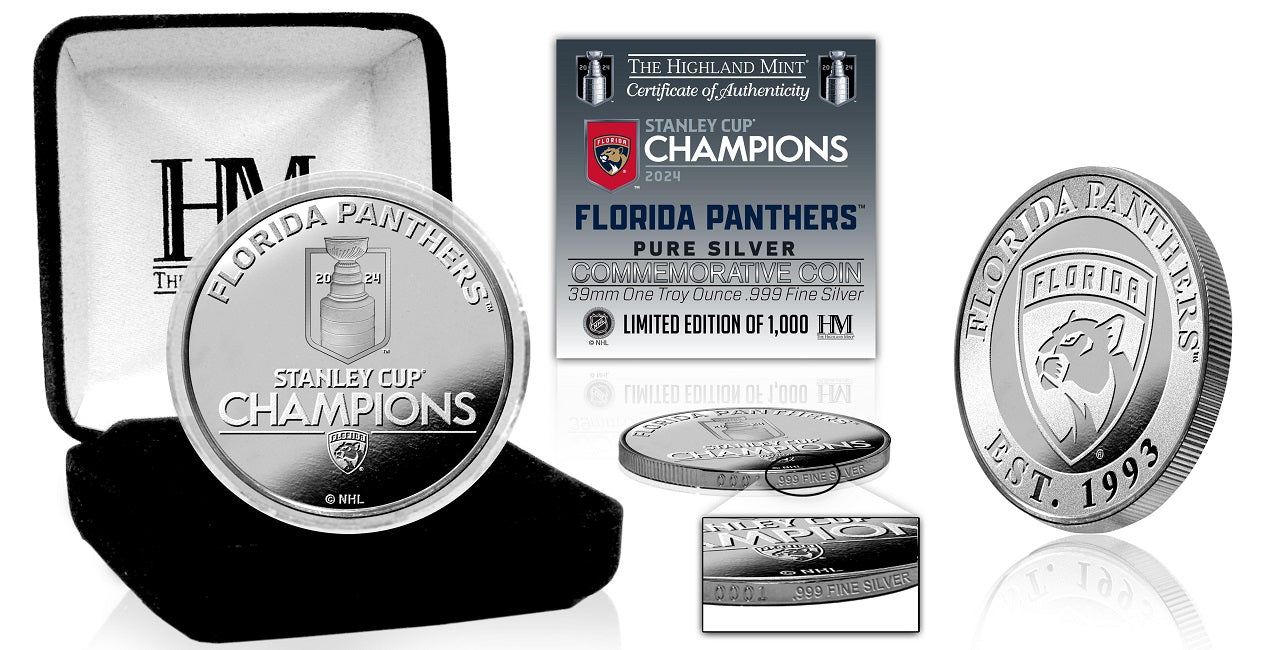 Florida Panthers 2024 Stanley Cup Champions 1oz Pure Silver Coin