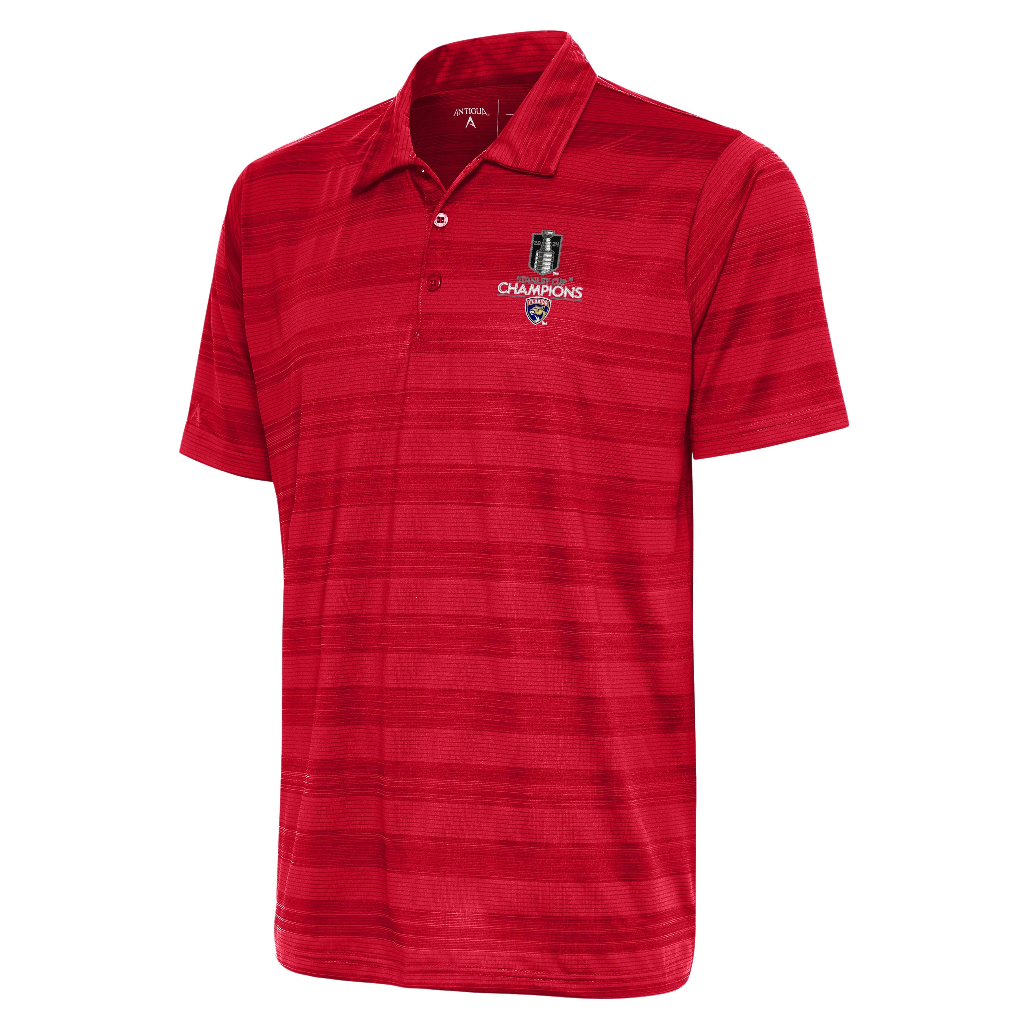 Florida Panthers Antigua Stanley Cup Champions Compass Polo - Red