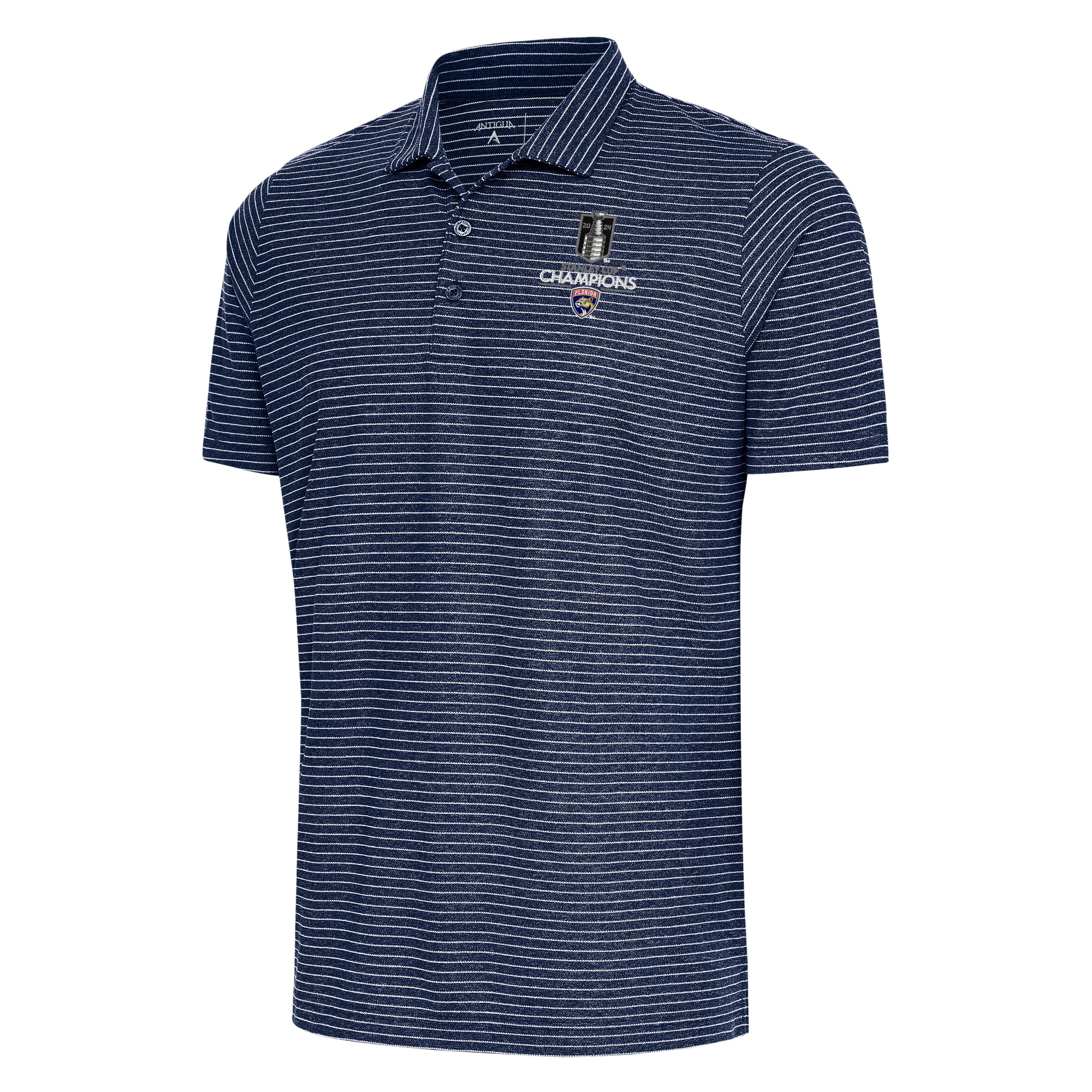 Florida Panthers Antigua Stanley Cup Champions Esteem Polo - Navy/White