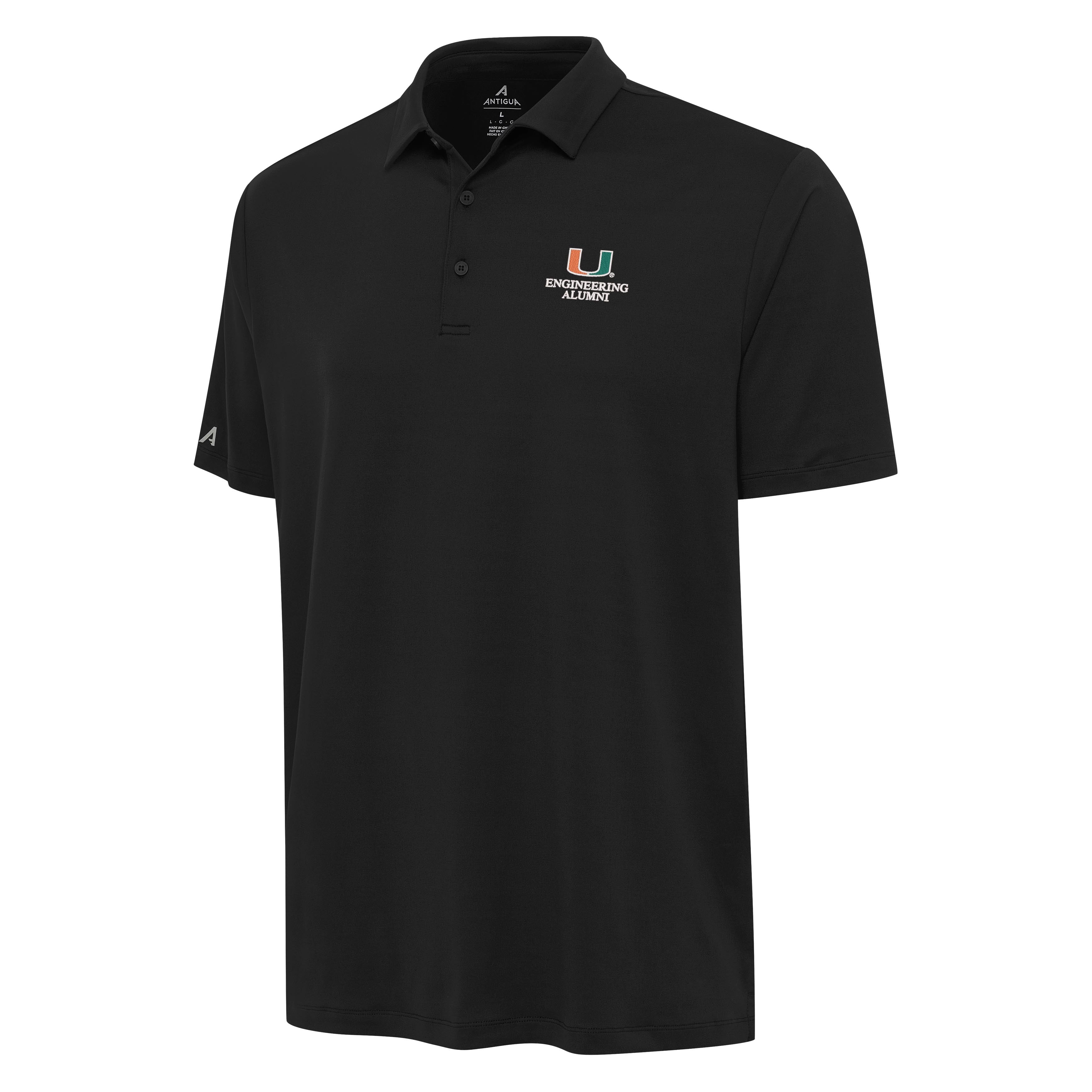 Miami Hurricanes Antigua Engineering Alumni Polo - Black