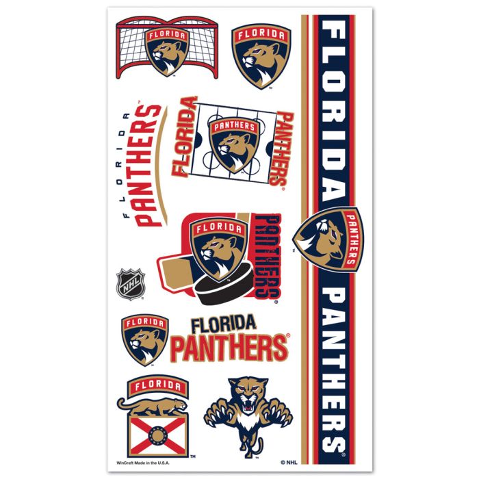 Florida Panthers Temporary Tattoo Sheet