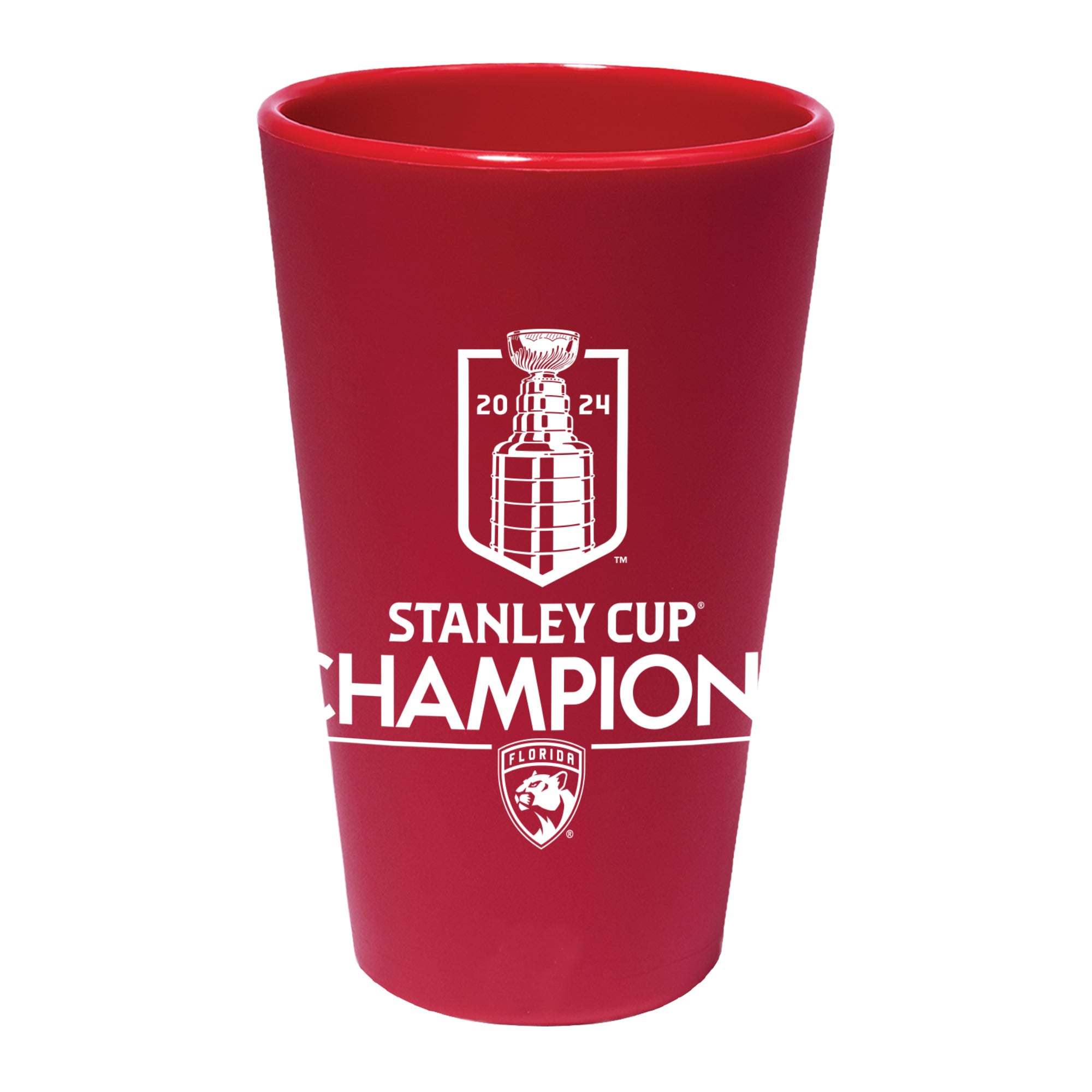 Florida Panthers 2024 Stanley Cup Champions Silicone Pint Glass - 16oz