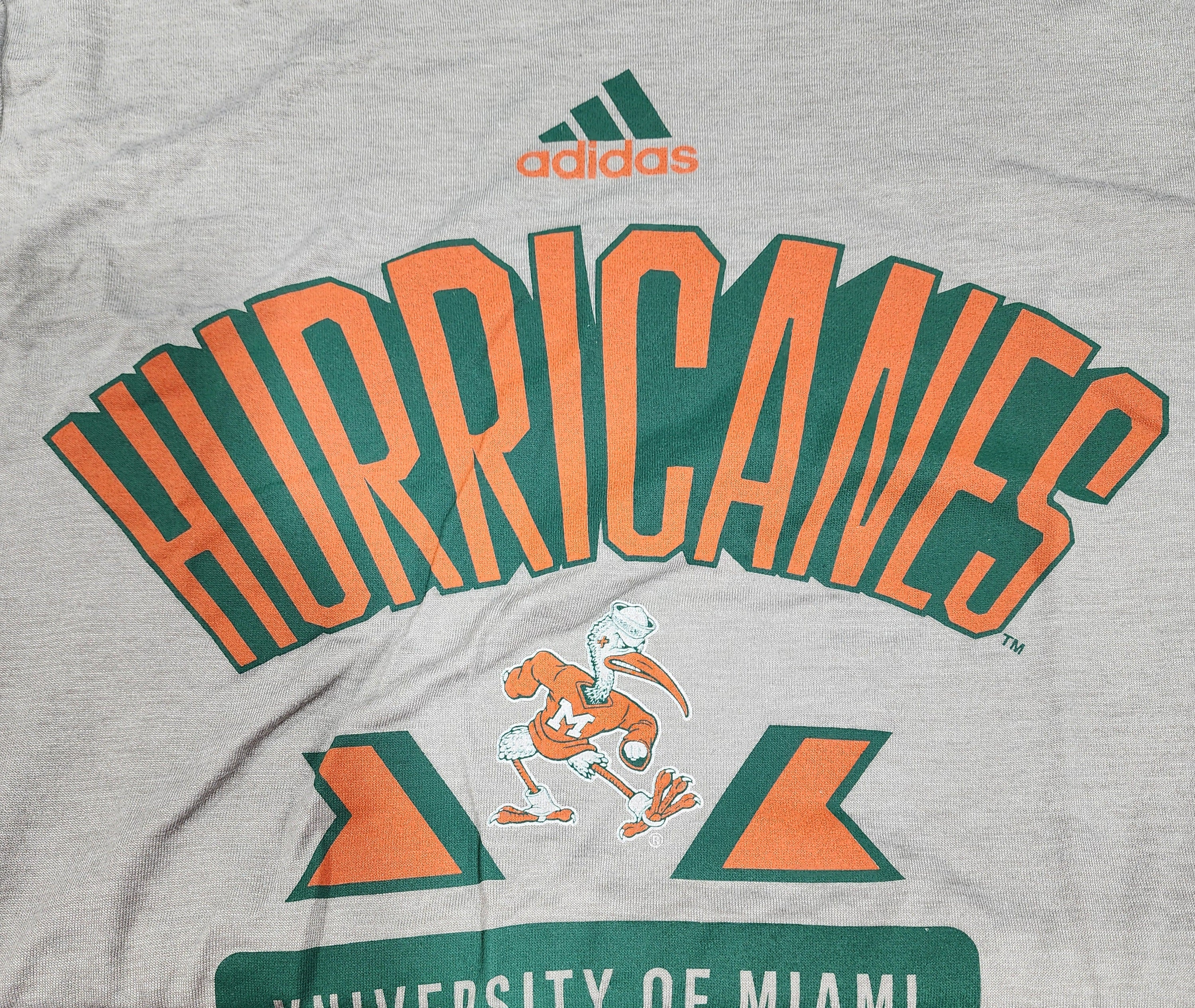 Miami Hurricanes adidas Tri-Blend L/S T-Shirt - Grey