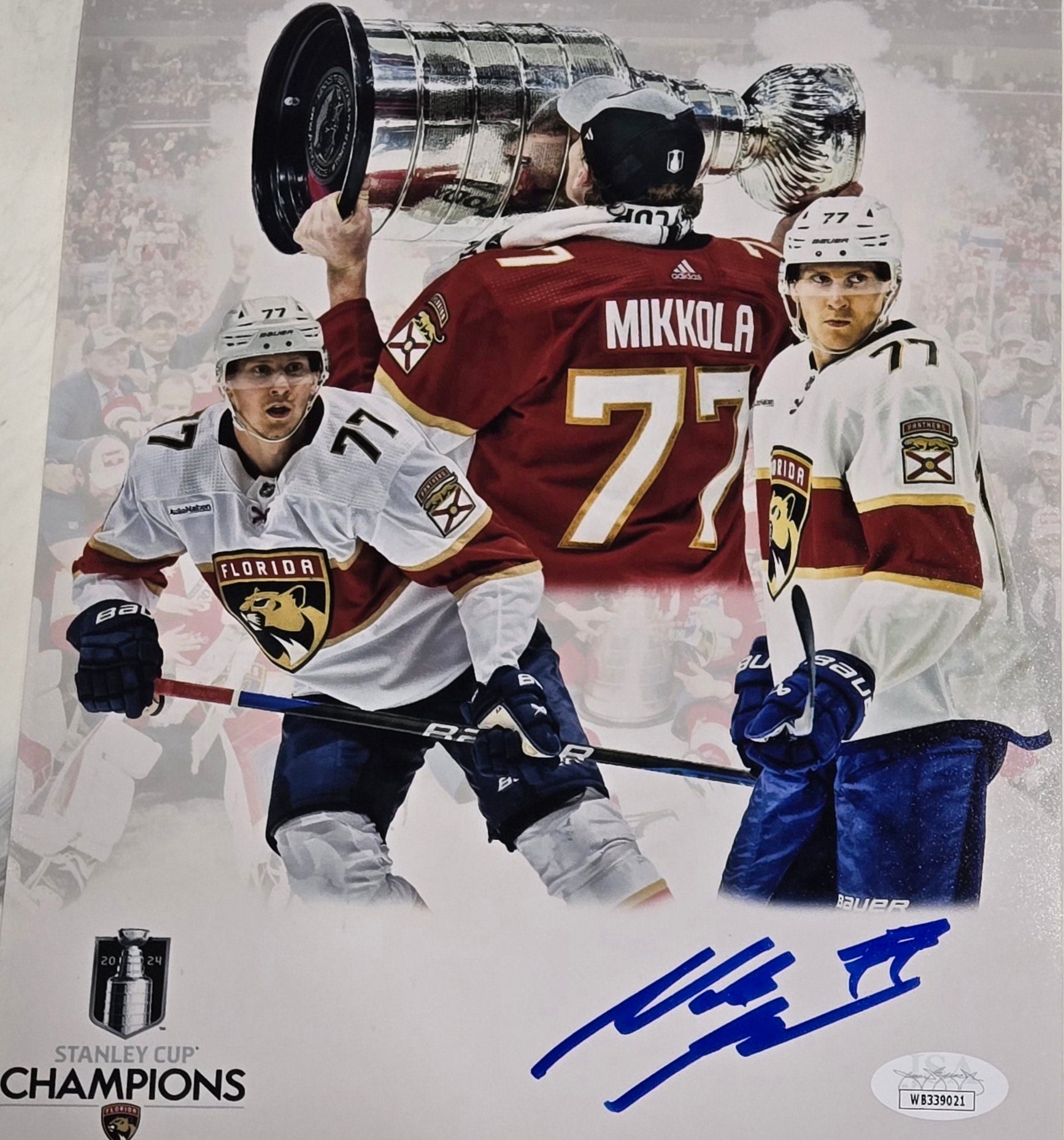 Niko Mikkola Florida Panthers Stanley Cup Champs 8x10 Autographed Photo - JSA COA