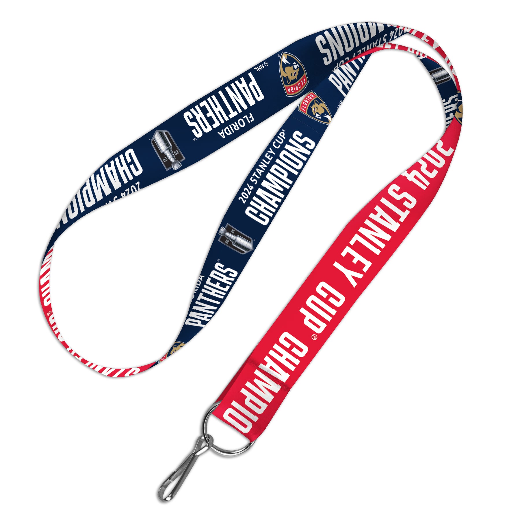 Florida Panthers 2024 Stanley Cup Champions Lanyard Keychain - 1"