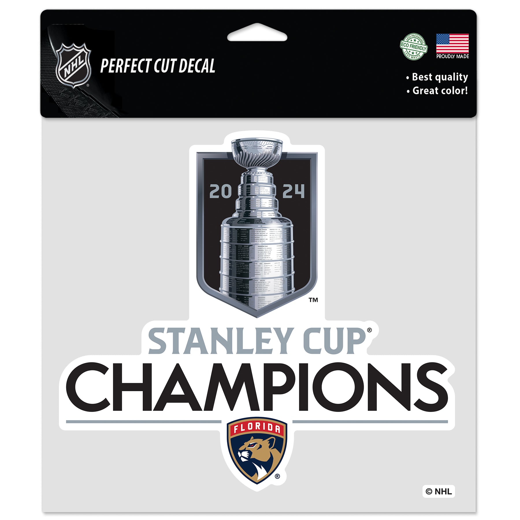 Florida Panthers 2024 Stanley Cup Champions 8 x 8 Perfect Cut Decal