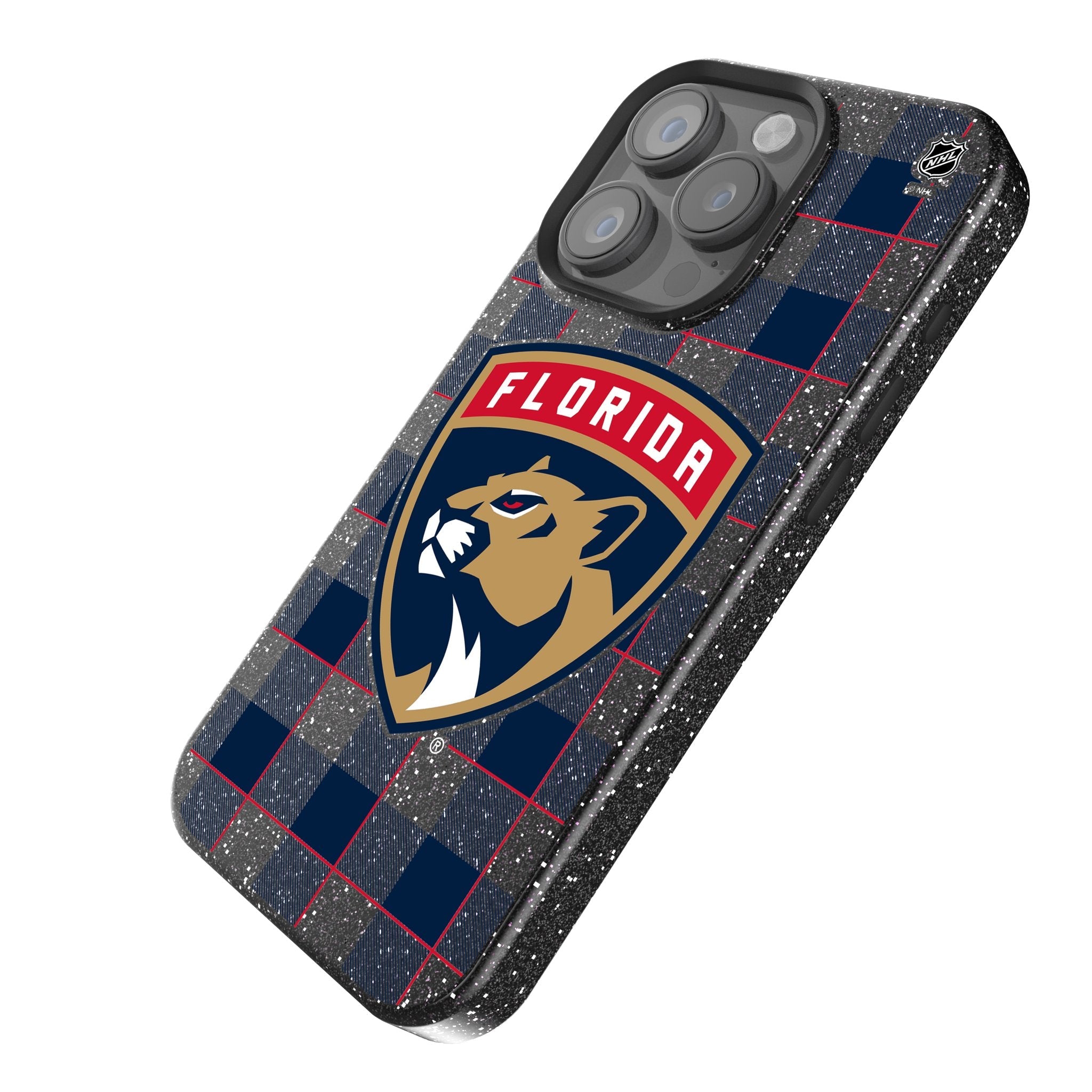 Florida Panthers Plaid Bling Phone Case