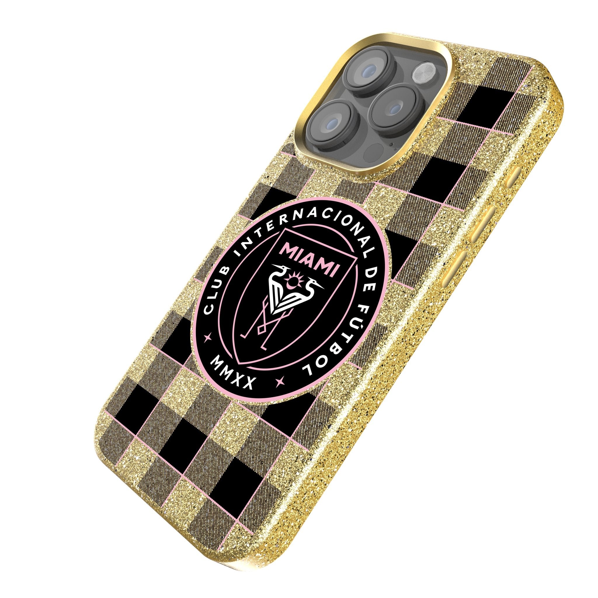 Inter Miami CF  Plaid Bling Phone Case