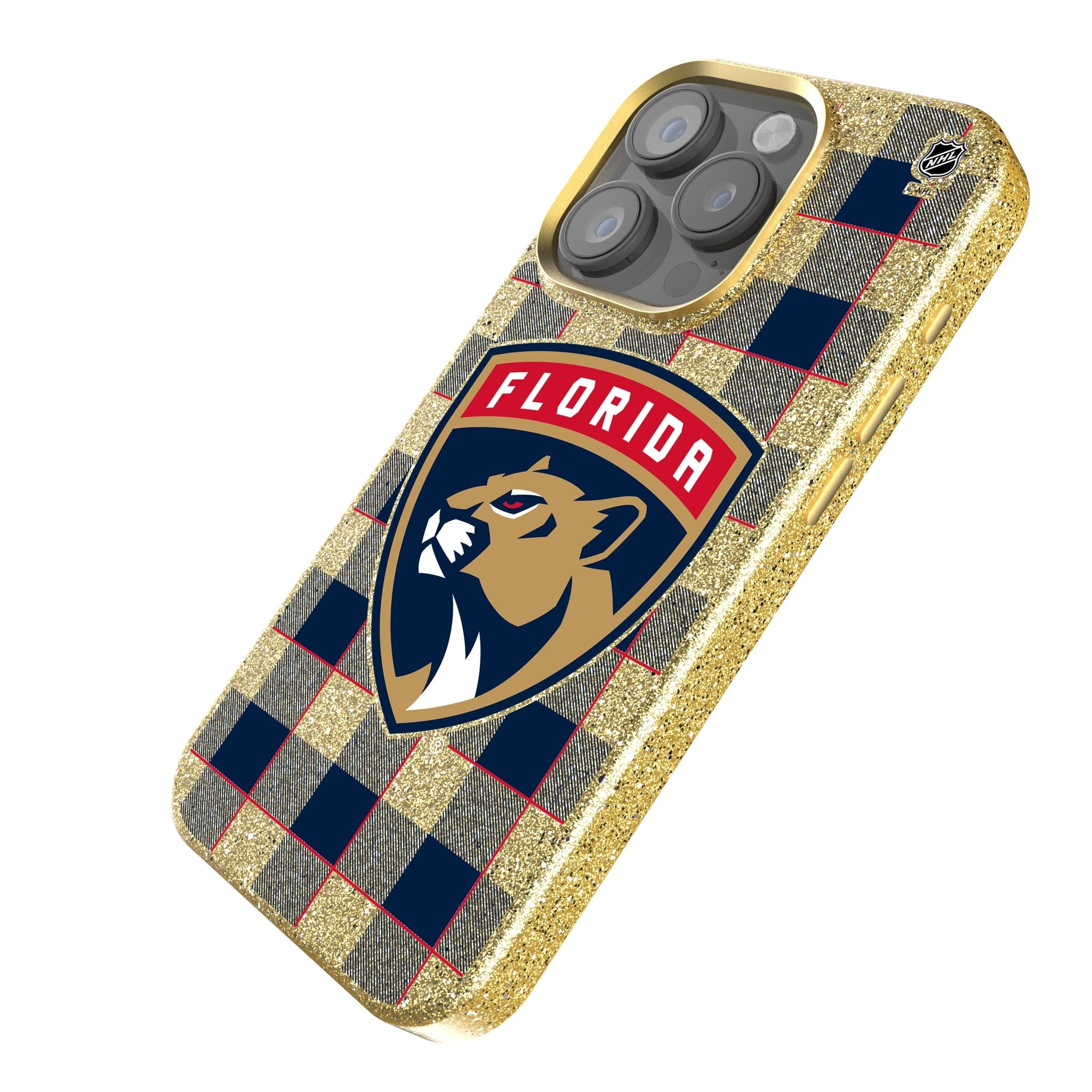 Florida Panthers Plaid Bling Phone Case