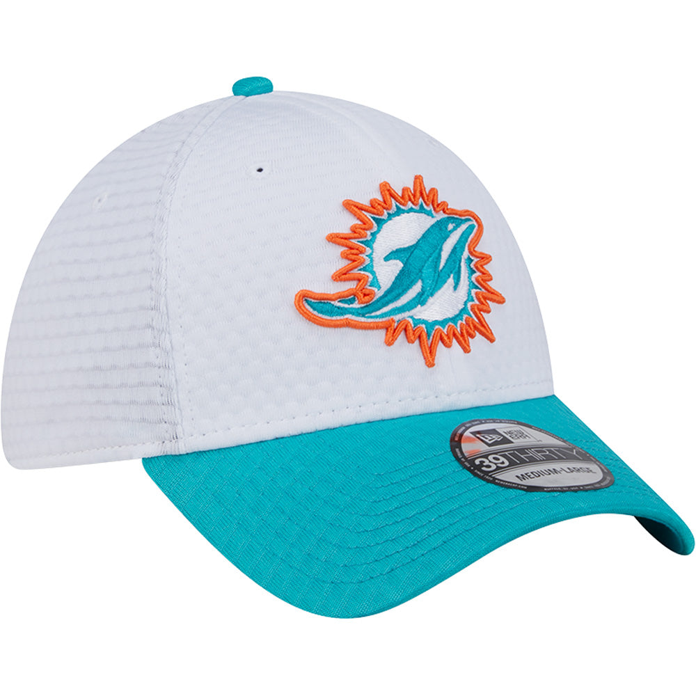 Miami Dolphins New Era 39Thirty Child-Youth Classic Fitted Hat - White/Aqua