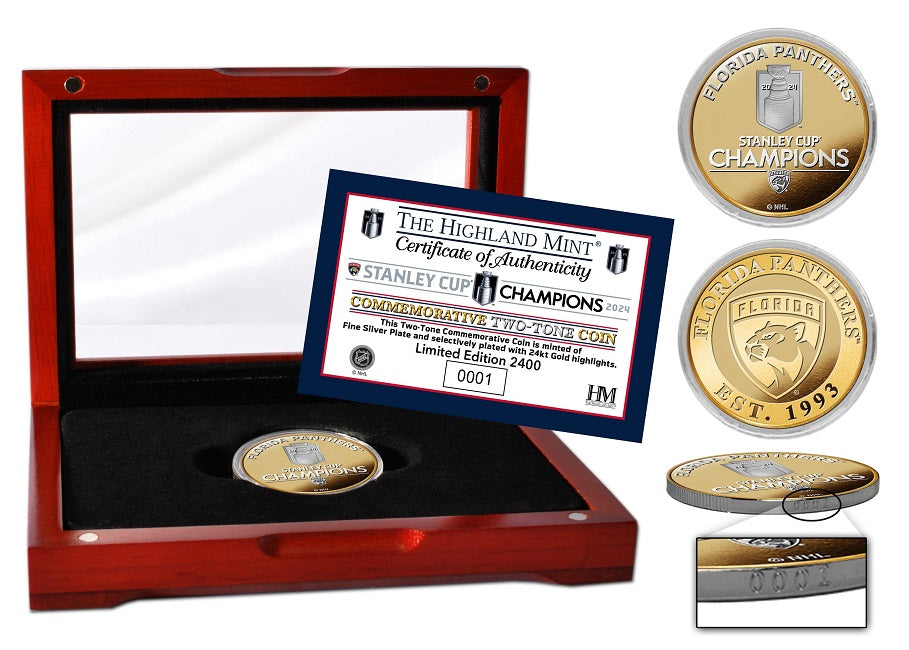 Florida Panthers 2024 Stanley Cup Champions Gold and Silver 2-Tone Coin