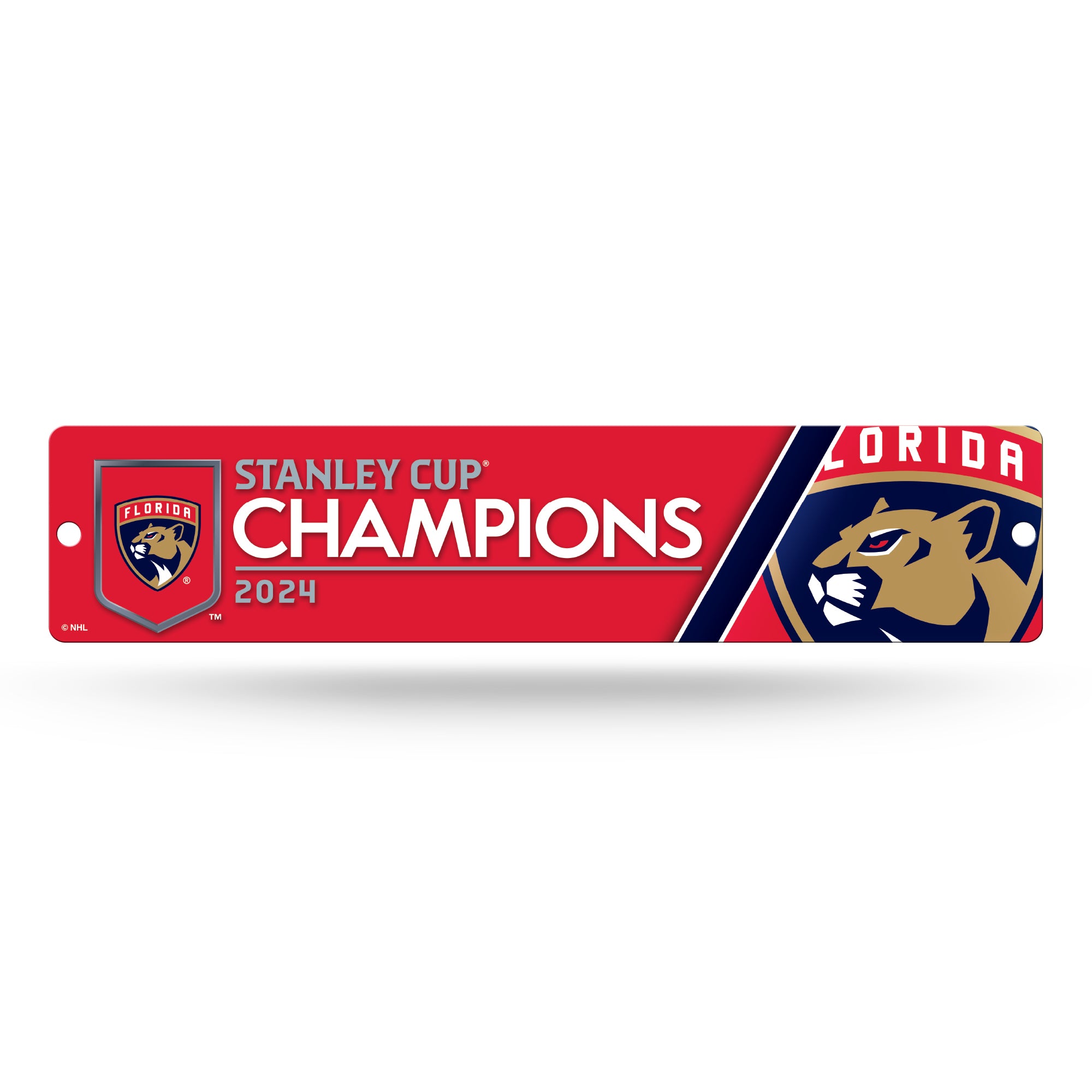 Florida Panthers 2024 Stanley Cup Champions Plastic Street Sign