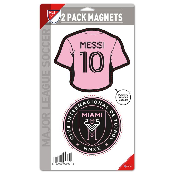 Lionel Messi MLS Inter Miami CF Die-Cut Magnet - 4" 2 Pack