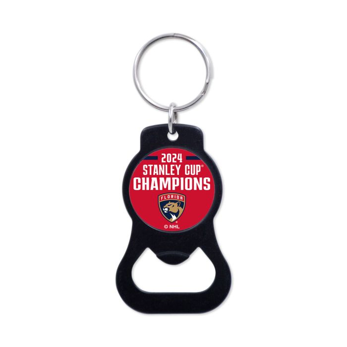 Florida Panthers 2024 Wincraft Stanley Cup Champions Bottle Opener Key Ring - Black