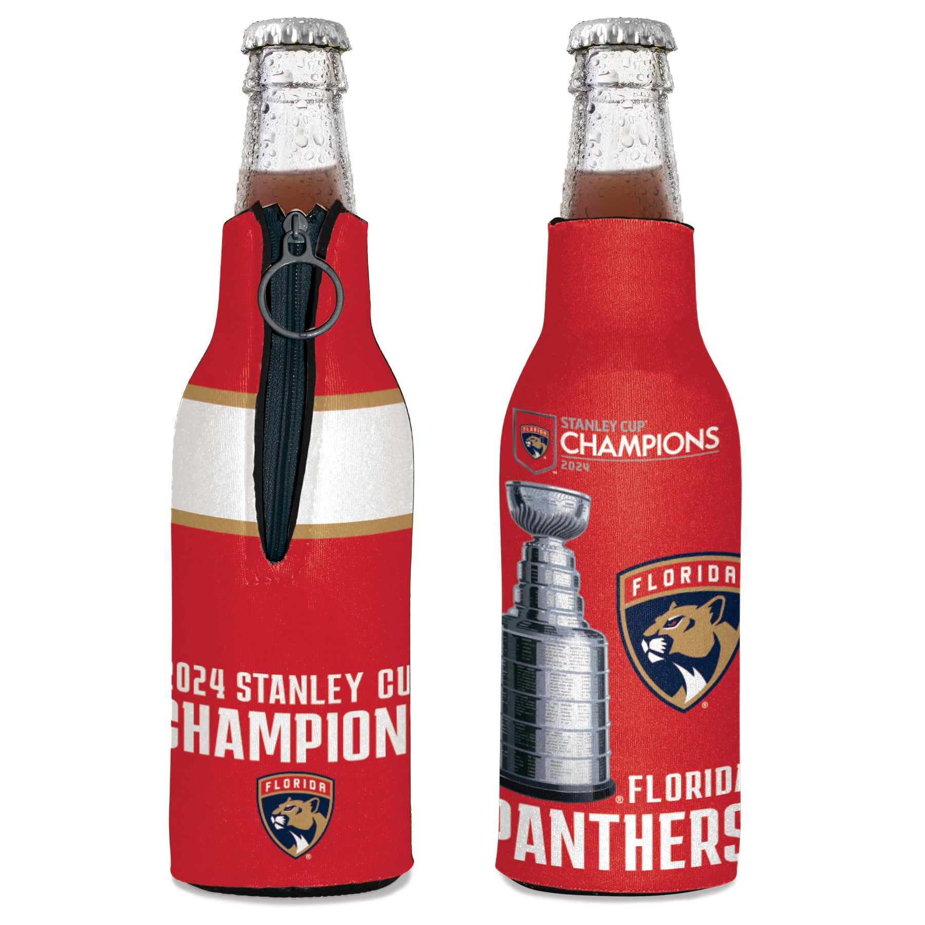 Florida Panthers 2024 Stanley Cup Champions 12oz Bottle Cooler