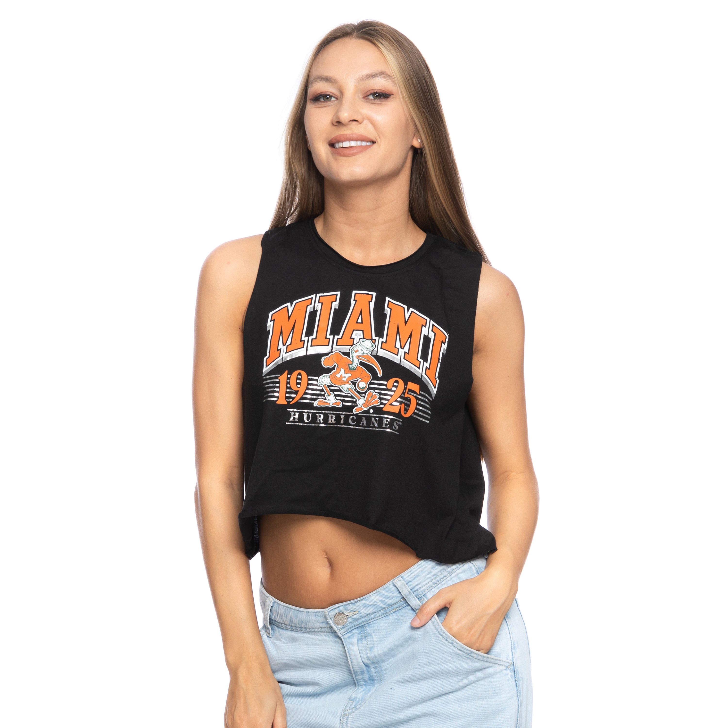 Miami Hurricanes ZooZatz 1925 Muscle Tank - Black