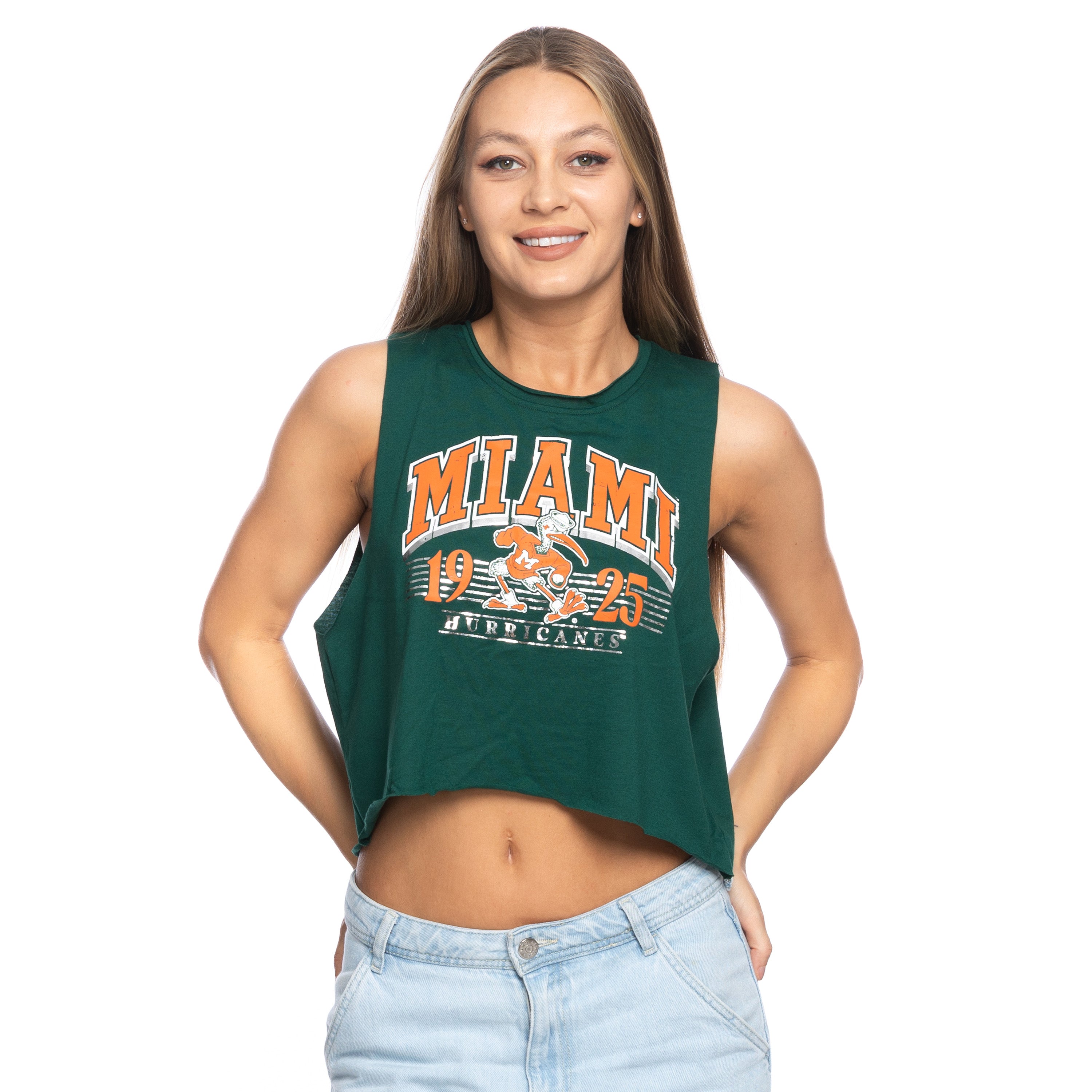 Miami Hurricanes ZooZatz 1925 Muscle Tank - Green