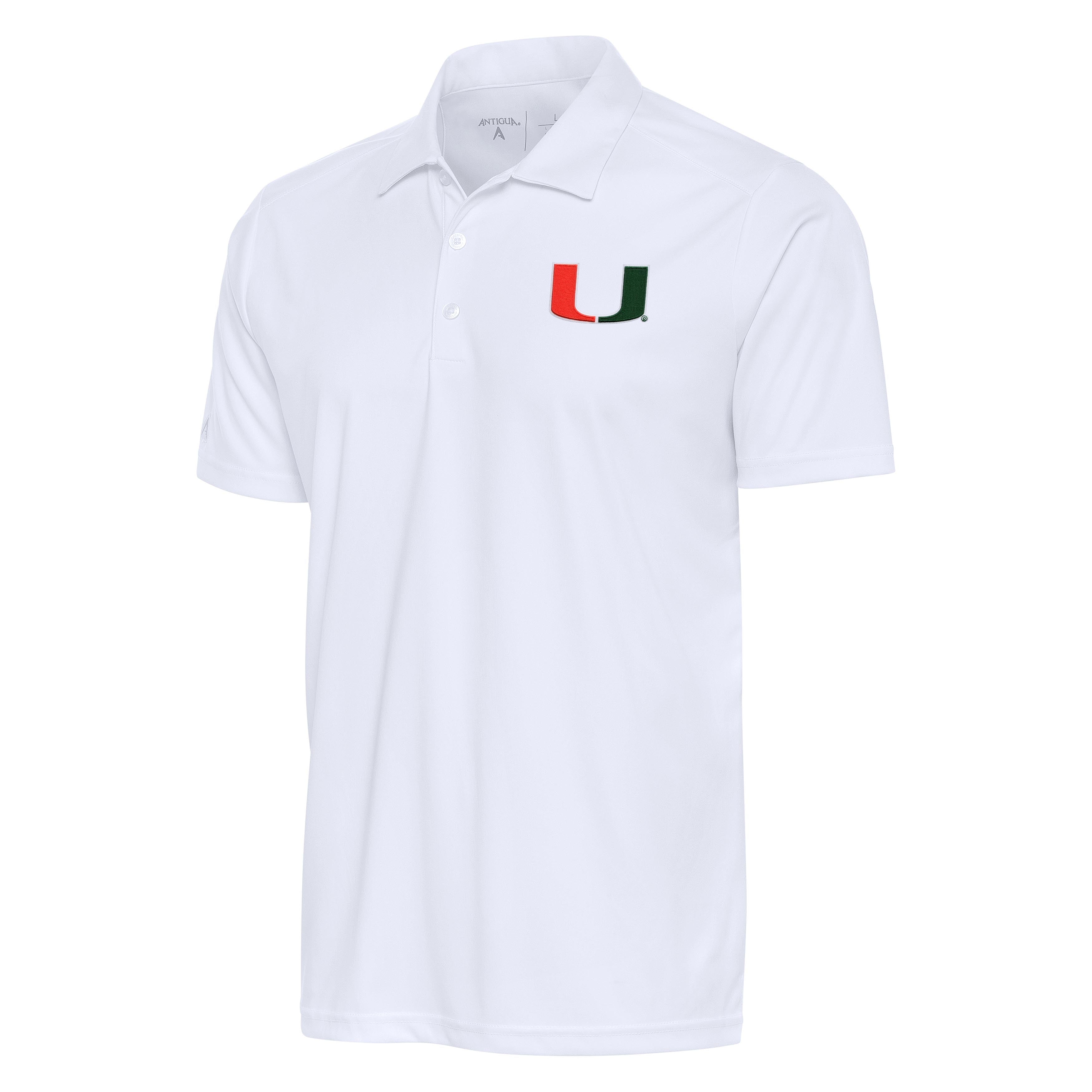 Miami Hurricanes Antigua Tribute Polo - White