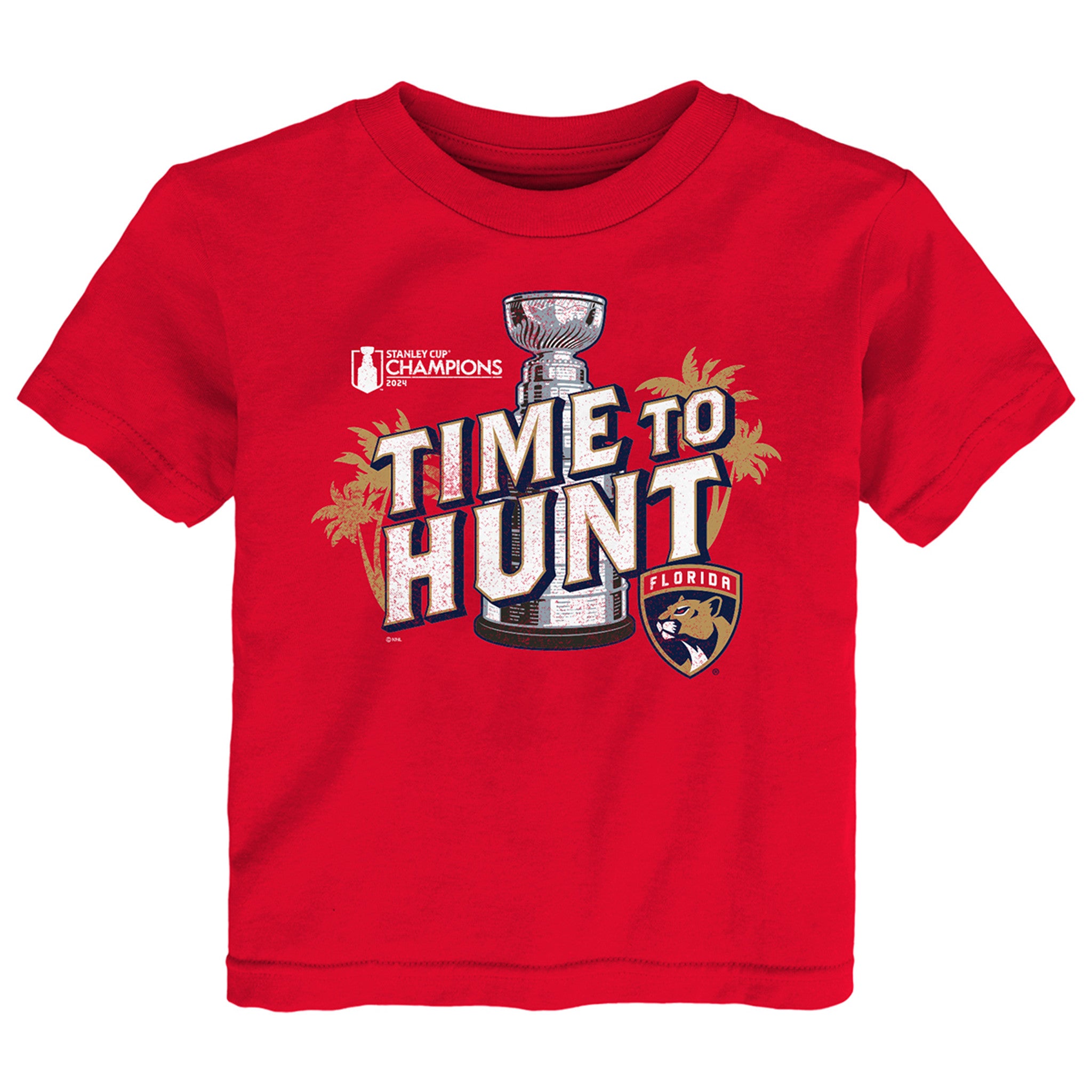 Florida Panthers NHL Toddler Stanley Cup Champs Time To Hunt T-Shirt  - Red