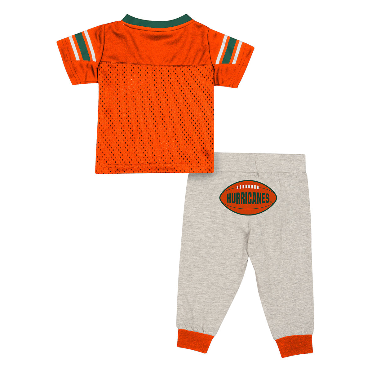 Miami Hurricanes Colosseum Infant Boys Field Time Football Shirt and Pants Set - Orange/Grey