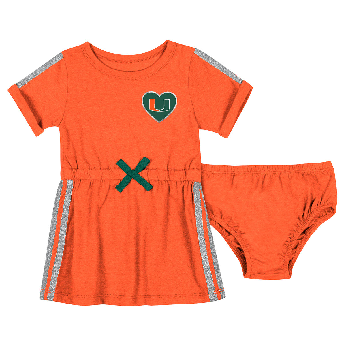 Miami Hurricanes Colosseum Infant Girls XUR Dress and Bloomer - Orange