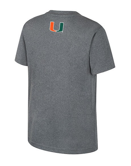 Miami Hurricanes Colosseum Youth Arcade Heathered T-Shirt - Charcoal