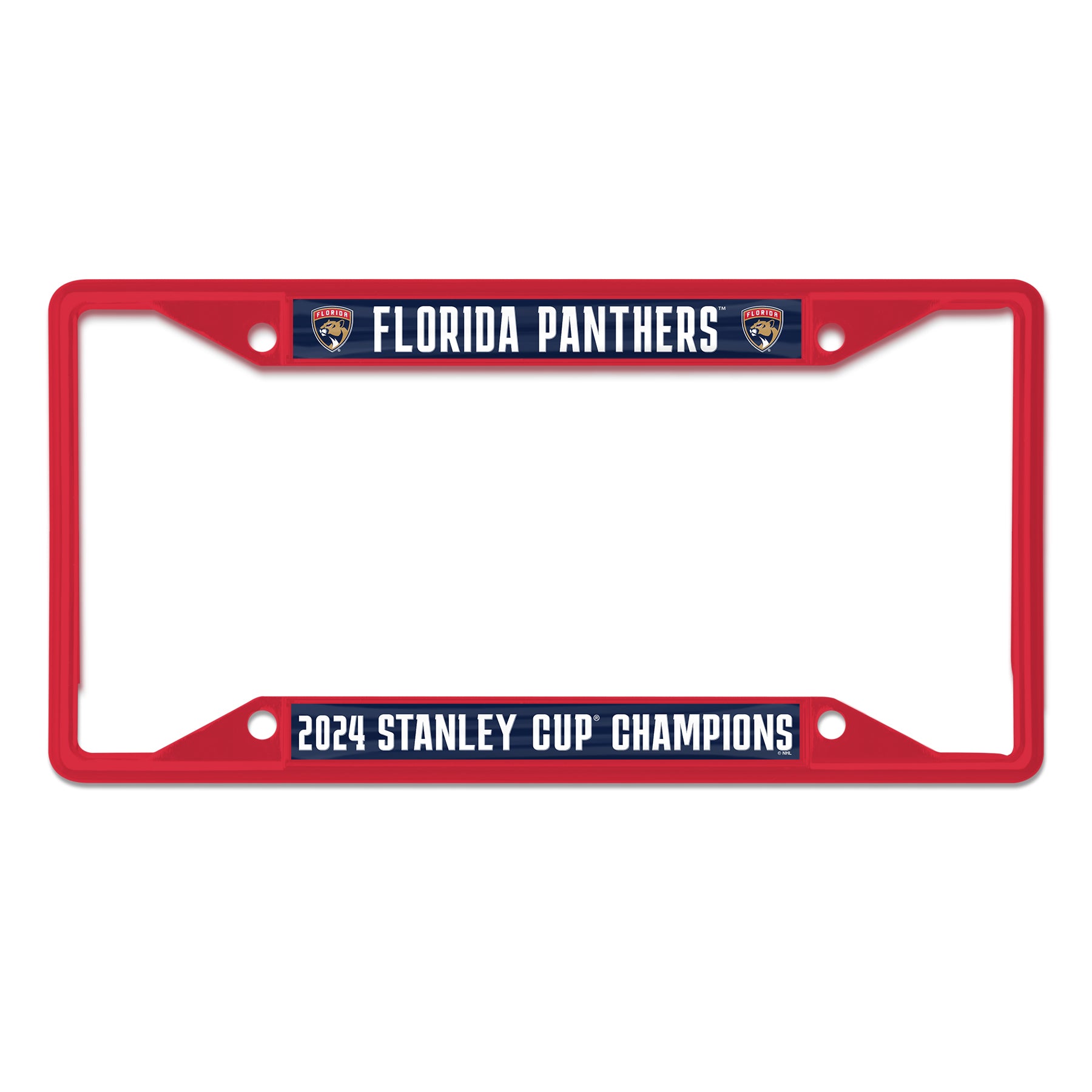 Florida Panthers 2024 Stanley Cup Champions Metal License Plate Frame