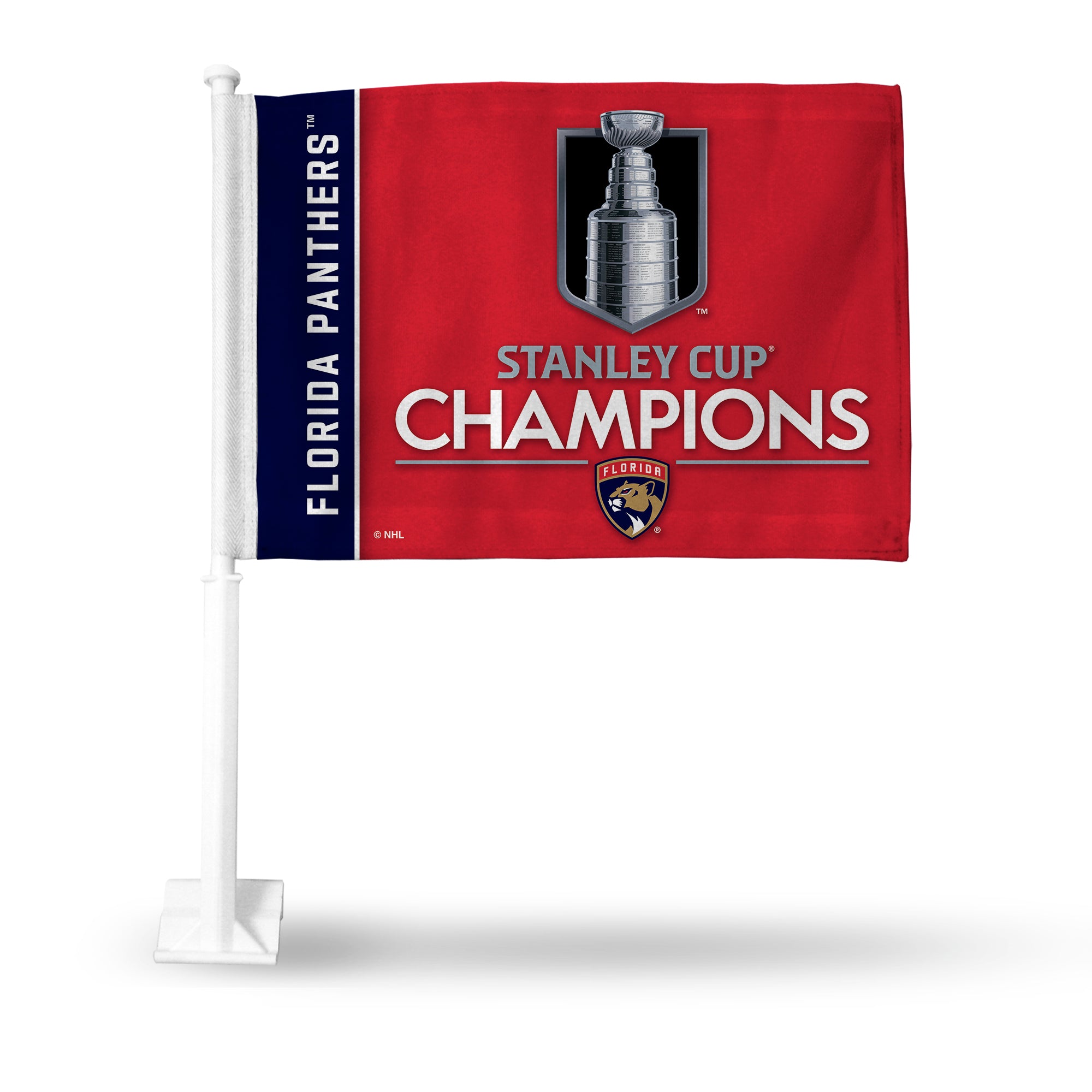 Florida Panthers 2024 Stanley Cup Champions Car Flag - Red