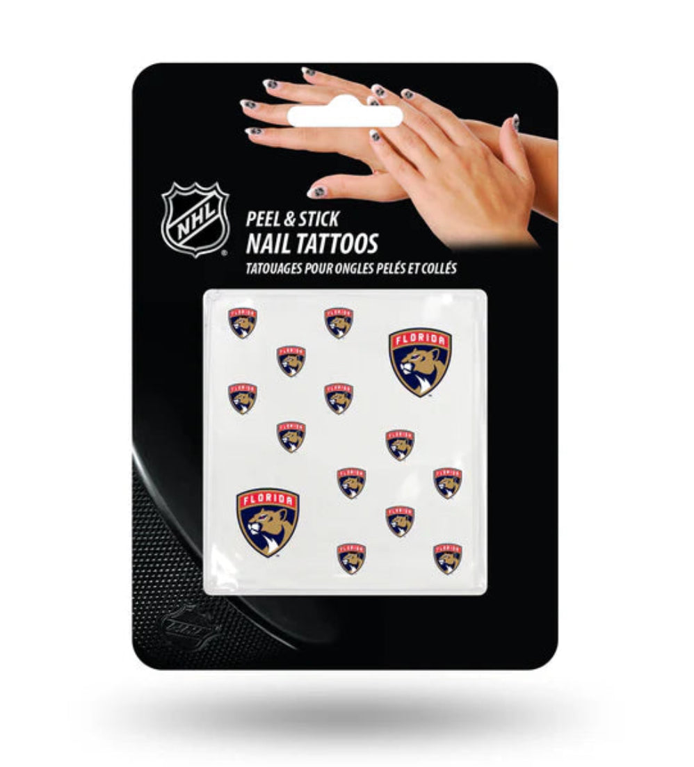 Florida Panthers Peel & Stick Nail Tattoos