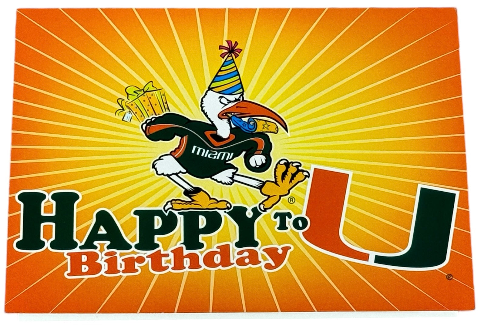 Miami Hurricanes Birthday Card - Happy Birthday to U