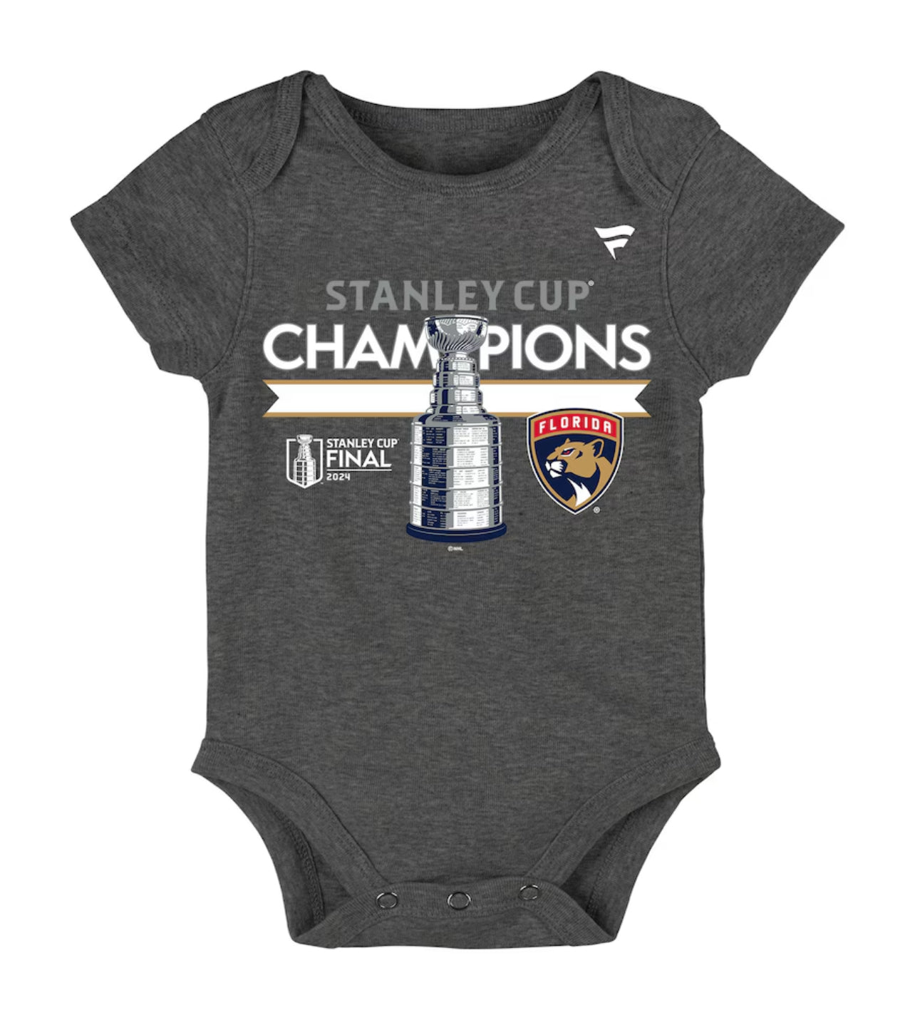 Florida Panthers NHL Infant Stanley Cup Champs Locker Room Onesie - Grey