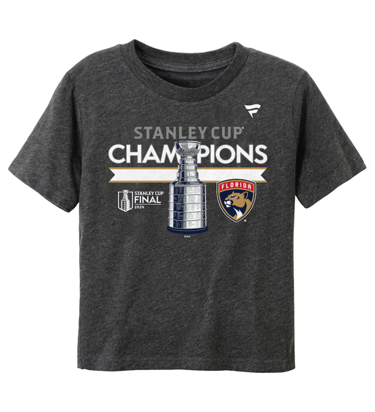 Florida Panthers NHL Infant Stanley Cup Champs Locker Room T-Shirt - Charcoal Grey