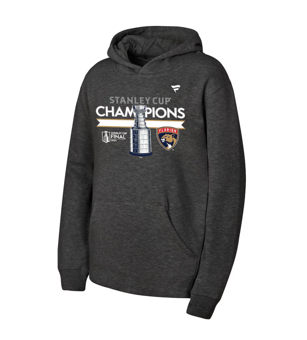 Florida Panthers NHL Youth Stanley Cup Champions Locker Room Hoodie - Grey