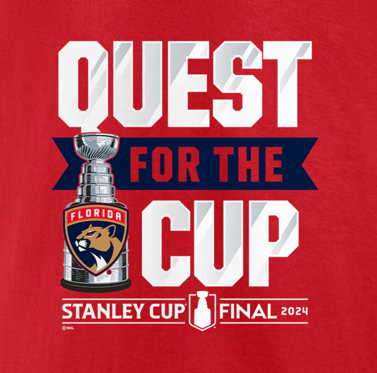 Florida Panthers 2024 Stanley Cup Final Quest T-Shirt - Red