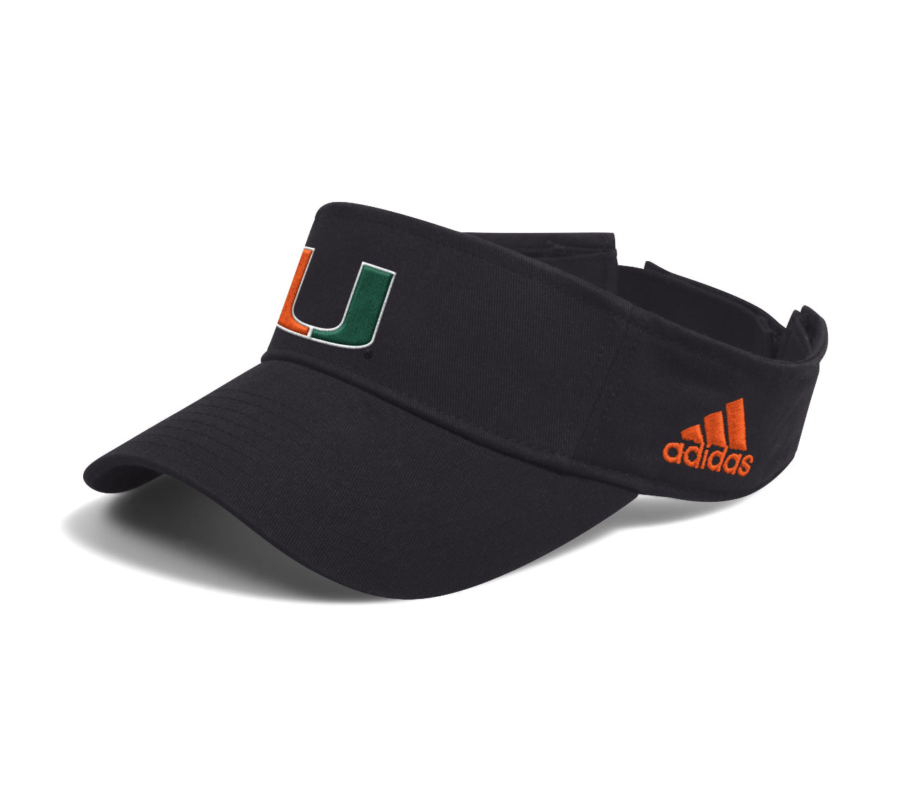 Miami Hurricanes adidas 2024 Team Medium Crown Visor - Black